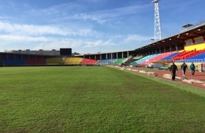 Поле на стадионе в Туле