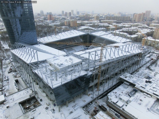 Строительство стадиона ПФК ЦСКА. 24.01.2016